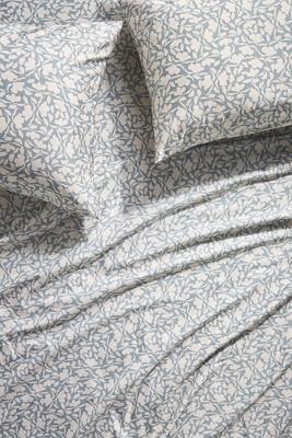 McKenzie Parrott Organic Percale Cotton Floral Printed Sheet Set