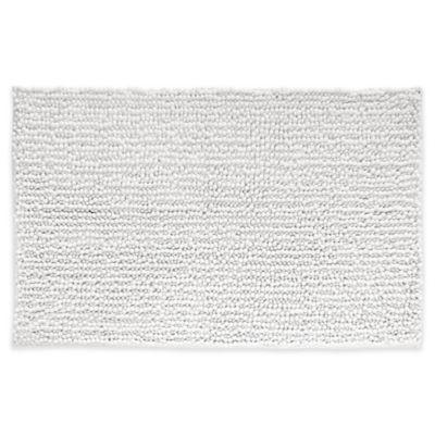iDesign® 30-Inch x 20-Inch Microfiber Frizz Bath Rug in Grey