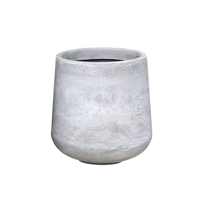 13.4" Kante Lightweight Outdoor Modern Footed Tulip Planter Natural Concrete Gray - Rosemead Home & Garden, Inc.