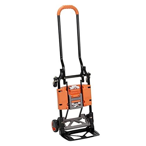 Cosco Shifter 300-Pound Capacity Multi-Position Folding Hand Truck and Cart, Orange - 12222BGO1E
