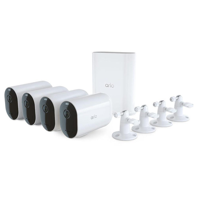 Arlo Pro 4 XL Spotlight 4 Camera Security Bundle - VMS4452P (Renewed)