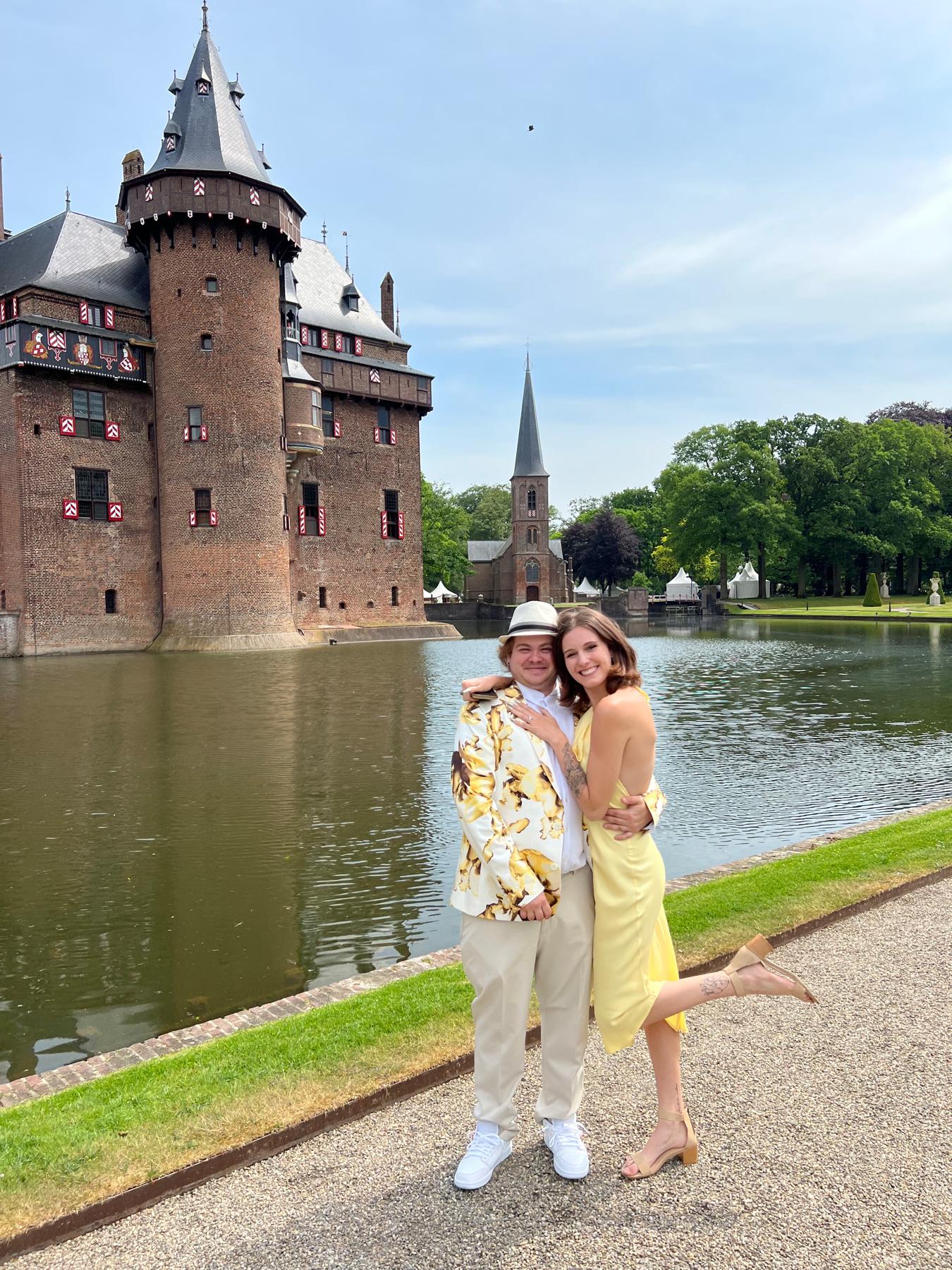 Right after Michael’s proposal at Castle De Haar!