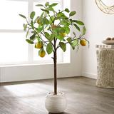 Faux Lemon Potted Tree