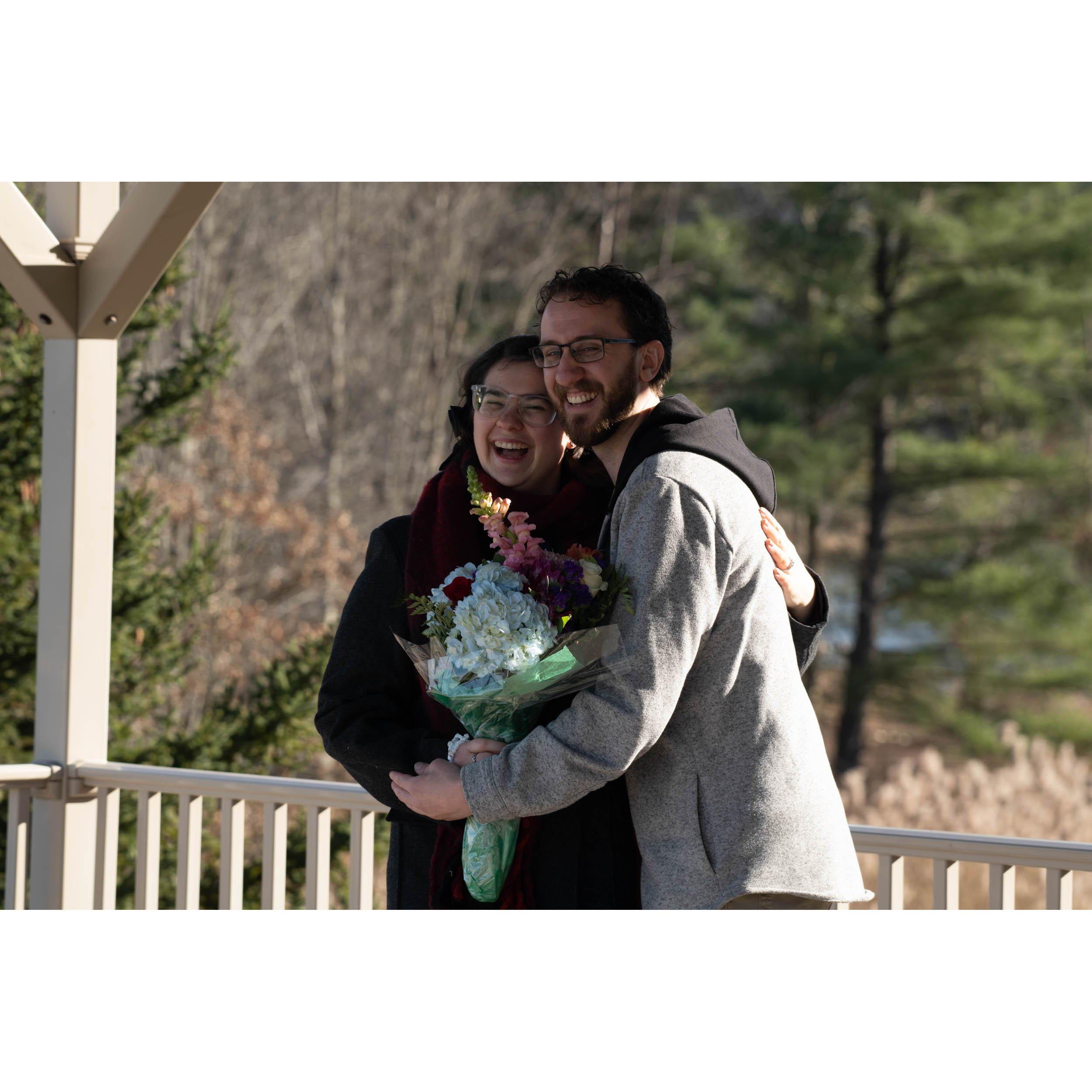 We are engaged! Coming full circle at Binghamton Nature Preserve.