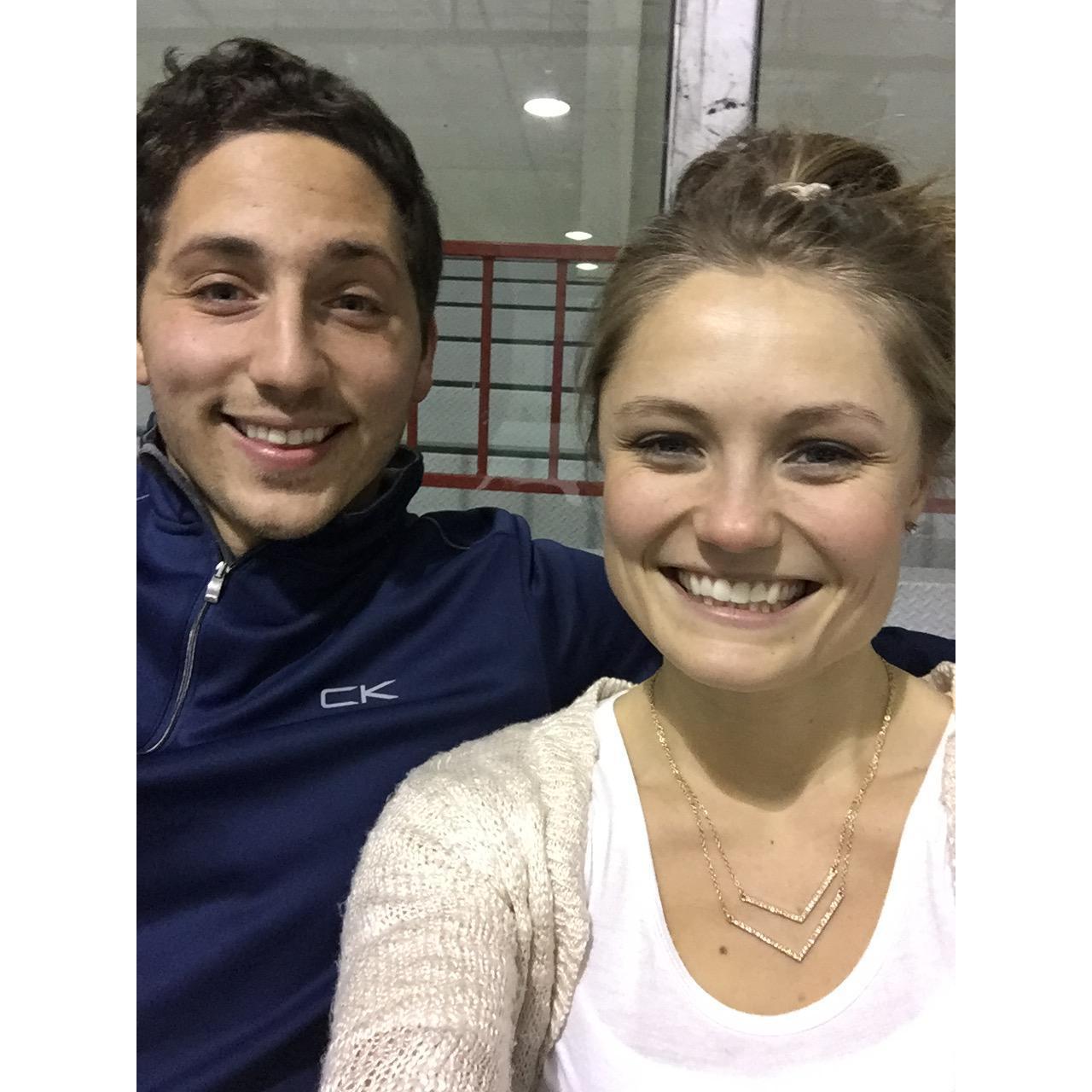 The night in January, 2016 when we celebrated 6 months of dating and said "I love you" for the first time and danced around a crowed ice rink all night.