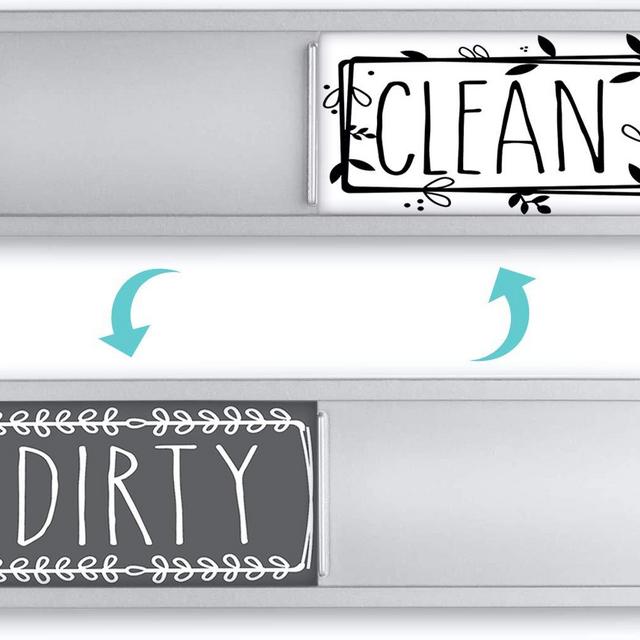 BabyPop! Newest Design Dishwasher Magnet Clean Dirty Sign Indicator, Trendy Universal Kitchen Dish Washer Refrigerator Magnet, Super Strong Magnet with Stickers for Kitchen Organization and Storage