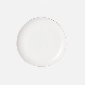 Organic Shaped Salad Plates (Set of 4) - Gold Rimmed