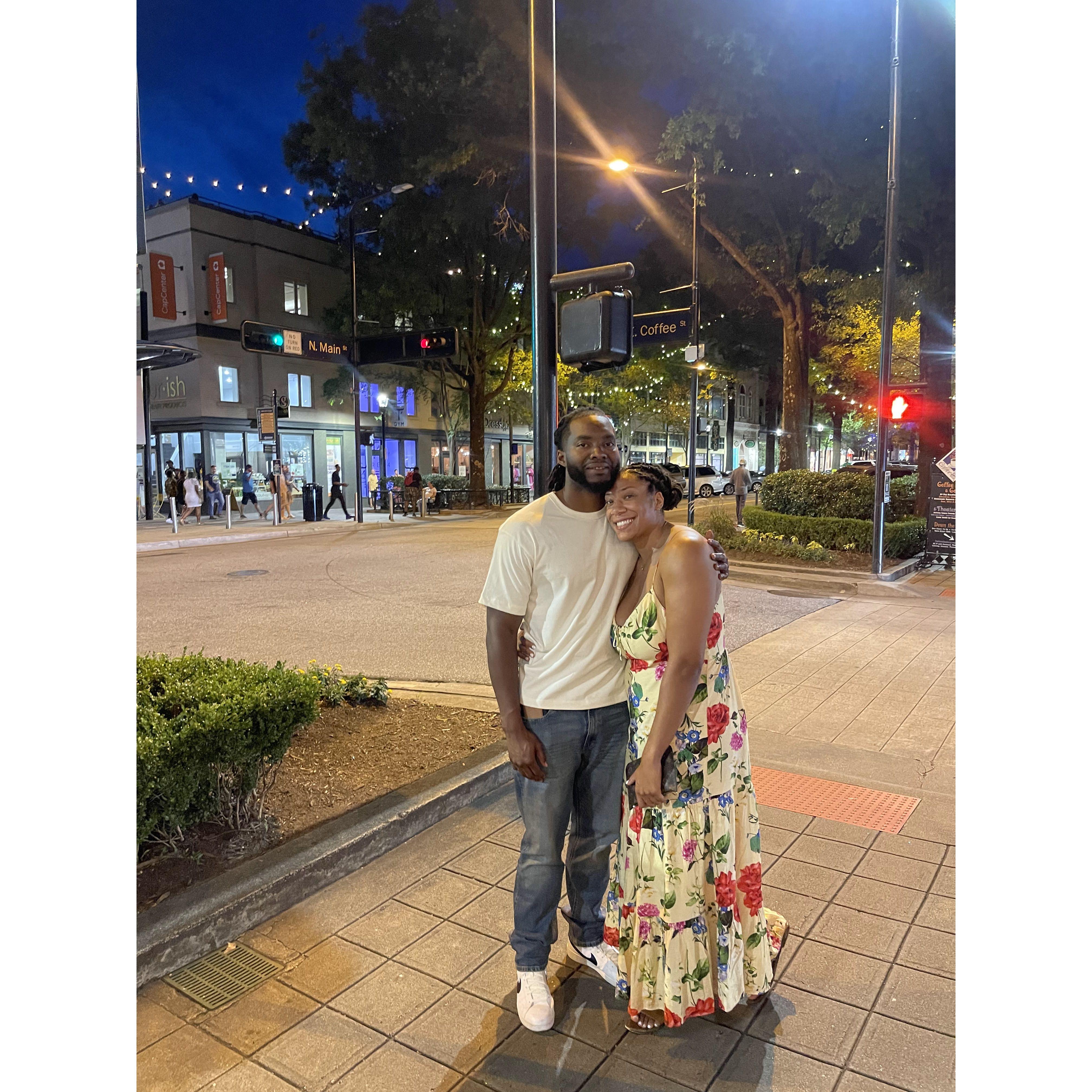 Just had dinner and walked the streets of Downtown Greenville, SC