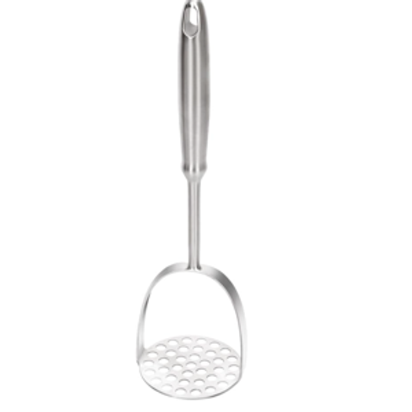 Brigii Potato Masher, Dual Arc for Easy, Labor-Saving Mashing, 304 Stainless Steel, Sturdy and Durable One-Piece Potato Press, Dishwasher Safe, for Potatoes and More