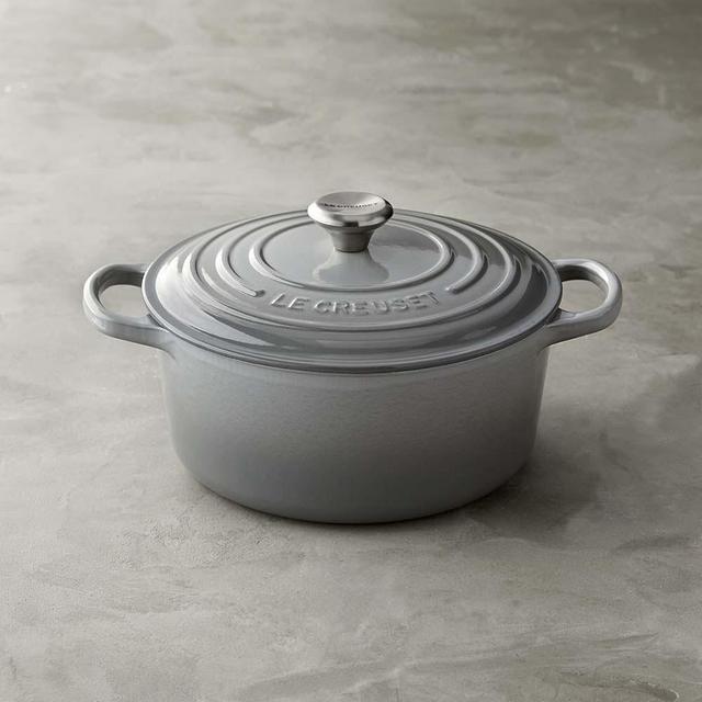 Le Creuset Signature Cast-Iron Round Dutch Oven, 3 1/2-Qt., French Grey