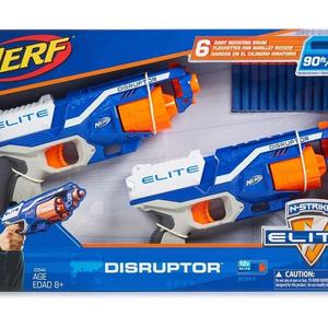 8 years and up - Nerf N-Strike Elite Disruptor 6 Dart Rapid Fire Nerf Gun Blaster Shoots 90 ft! (Twin Pack)