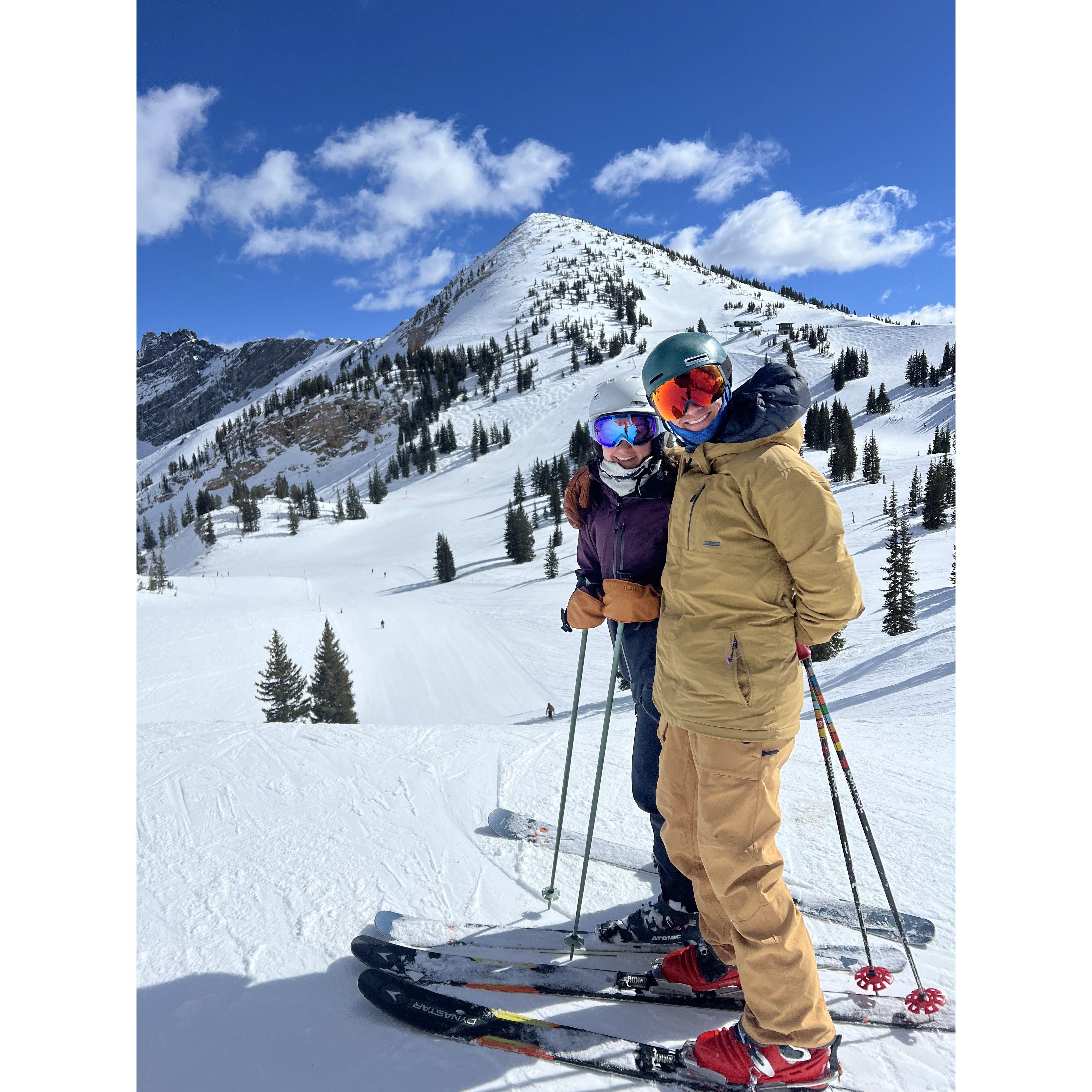 Our first Alta ski date.