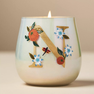 Fruity Monogram Floral Night Gardenia Glass Candle