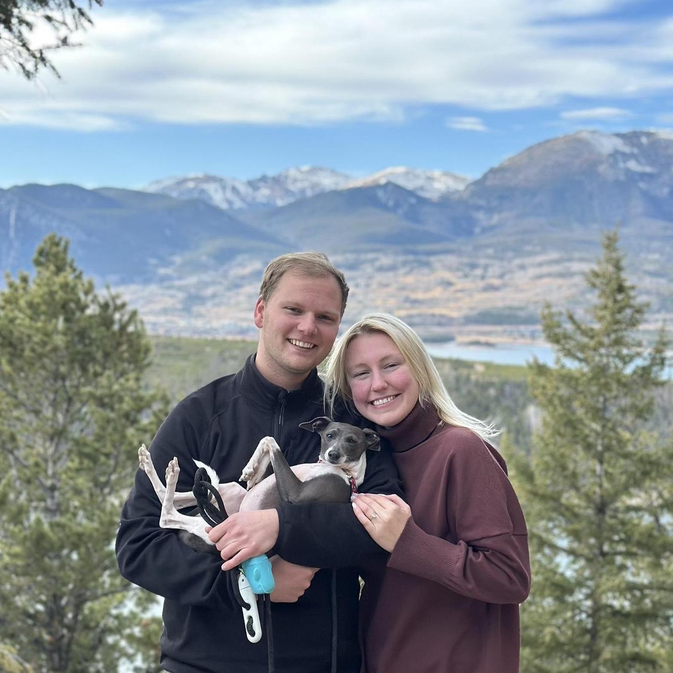 A few moments after Matt proposed! One of our favorite pictures ever.