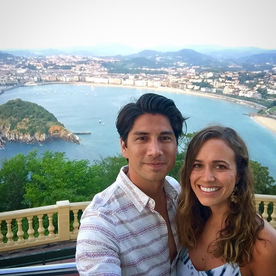Our first trip together. Where we fell in love with Spain! This is in San Sebastian, where we will kick off our honeymoon!