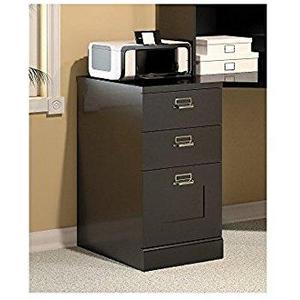 Hirsh SOHO 3 Drawer File Cabinet in Charcoal