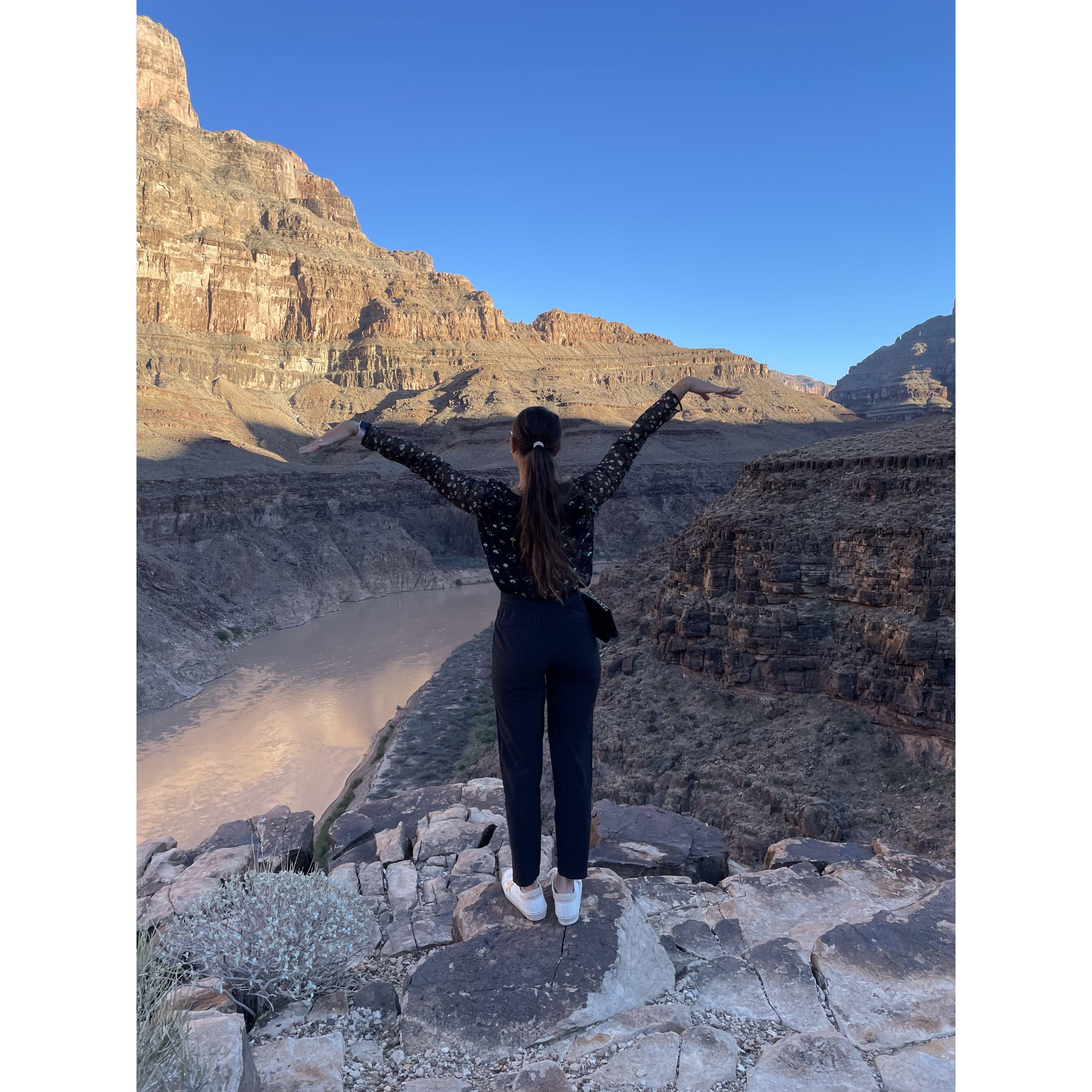 Fabi at the Grand Canyon "Fabi en el Grand Canyon"