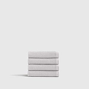 Turkish Waffle Terry Washcloth (Set of 4) - Silver