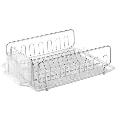iDESIGN - InterDesign Forma Lupe Stainless Steel Dish Drainer Large Clear