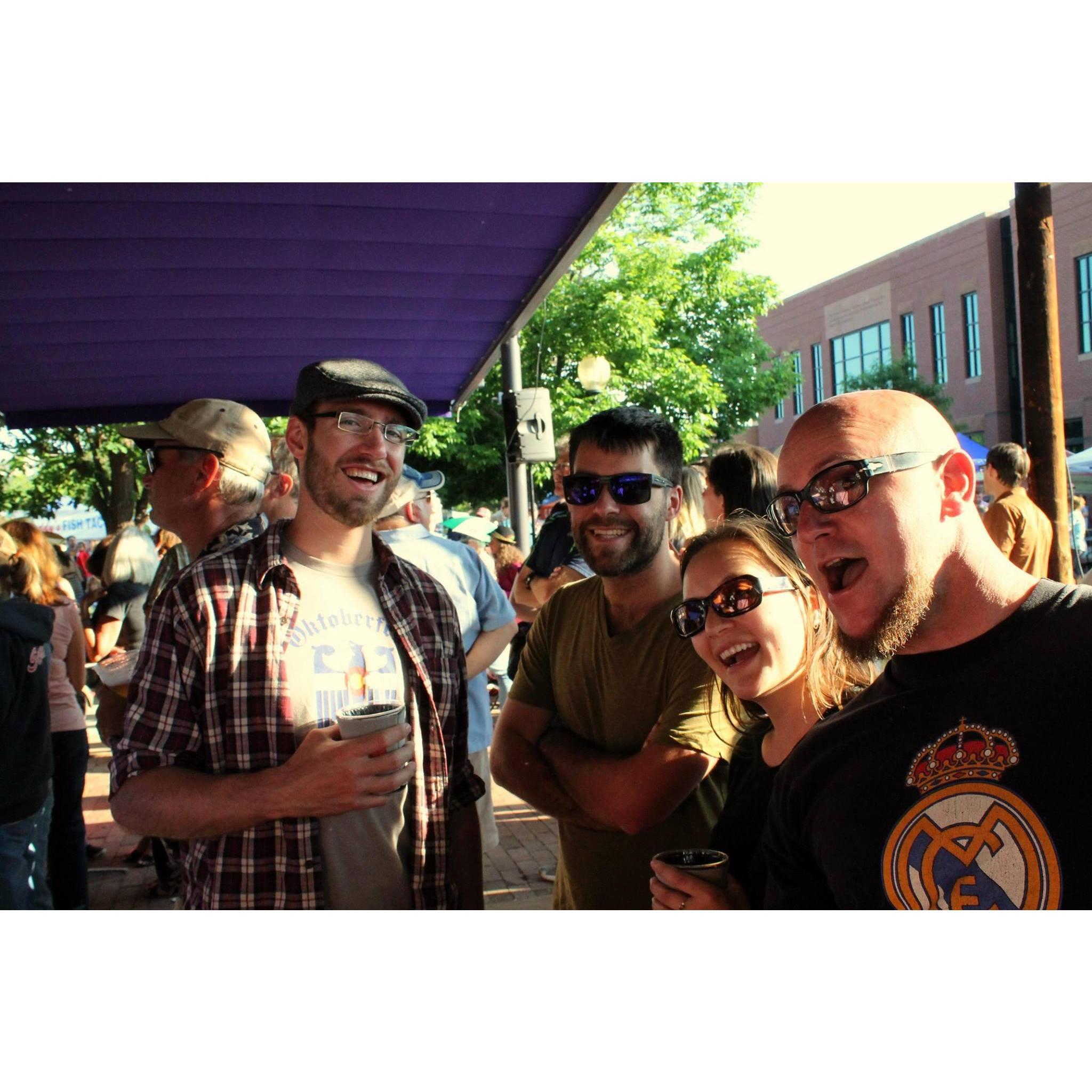 Hanging out at a street festival