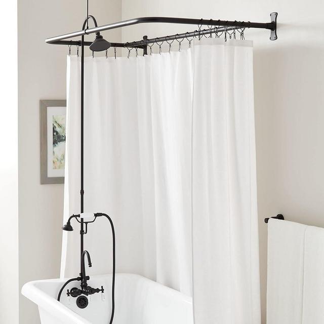Signature Hardware 479746 Gooseneck Shower Conversion Kit with 4-11/16" Shower Head, Hand Shower - Rough In Included