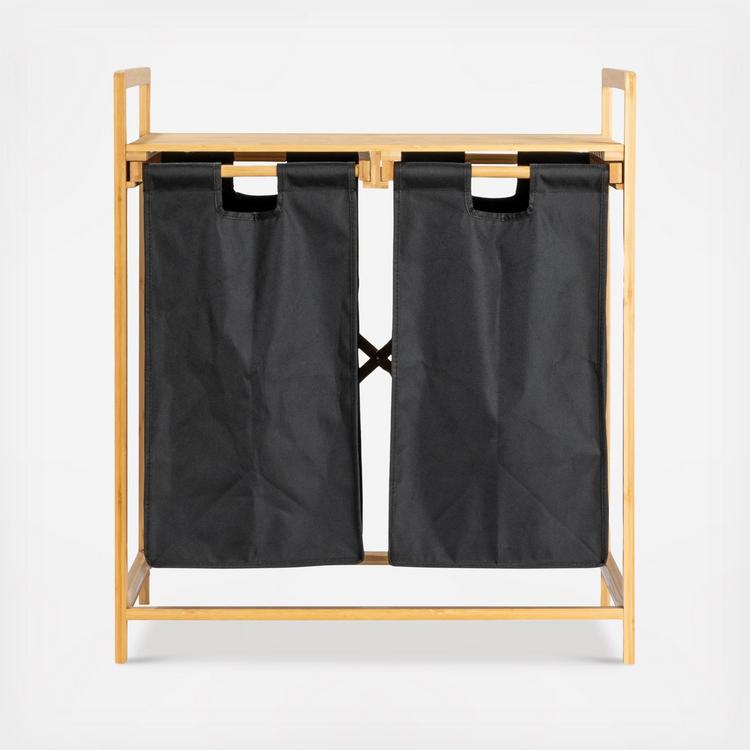 Household Essentials, Bamboo Pull Out Double Hamper