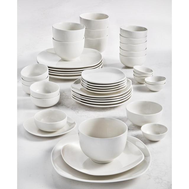 Inspiration by Denmark Soft Square 42-Pc. Dinnerware Set, Service for 6