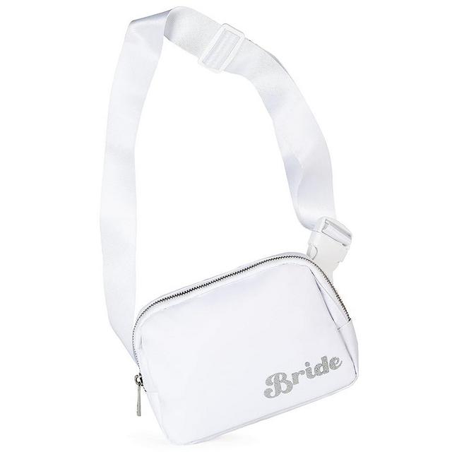 Newlywoo Bride Fanny Pack - White Fanny Pack for Bride to Be Gifts & Bride Gifts, The Perfect Bride Accessory for Bachelorette Gifts for Bride, Bridal Shower Gifts for Bride to Be, & Honeymoon Gifts