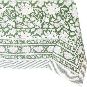 Hand Block Tablecloth (60 X 108 Inches)