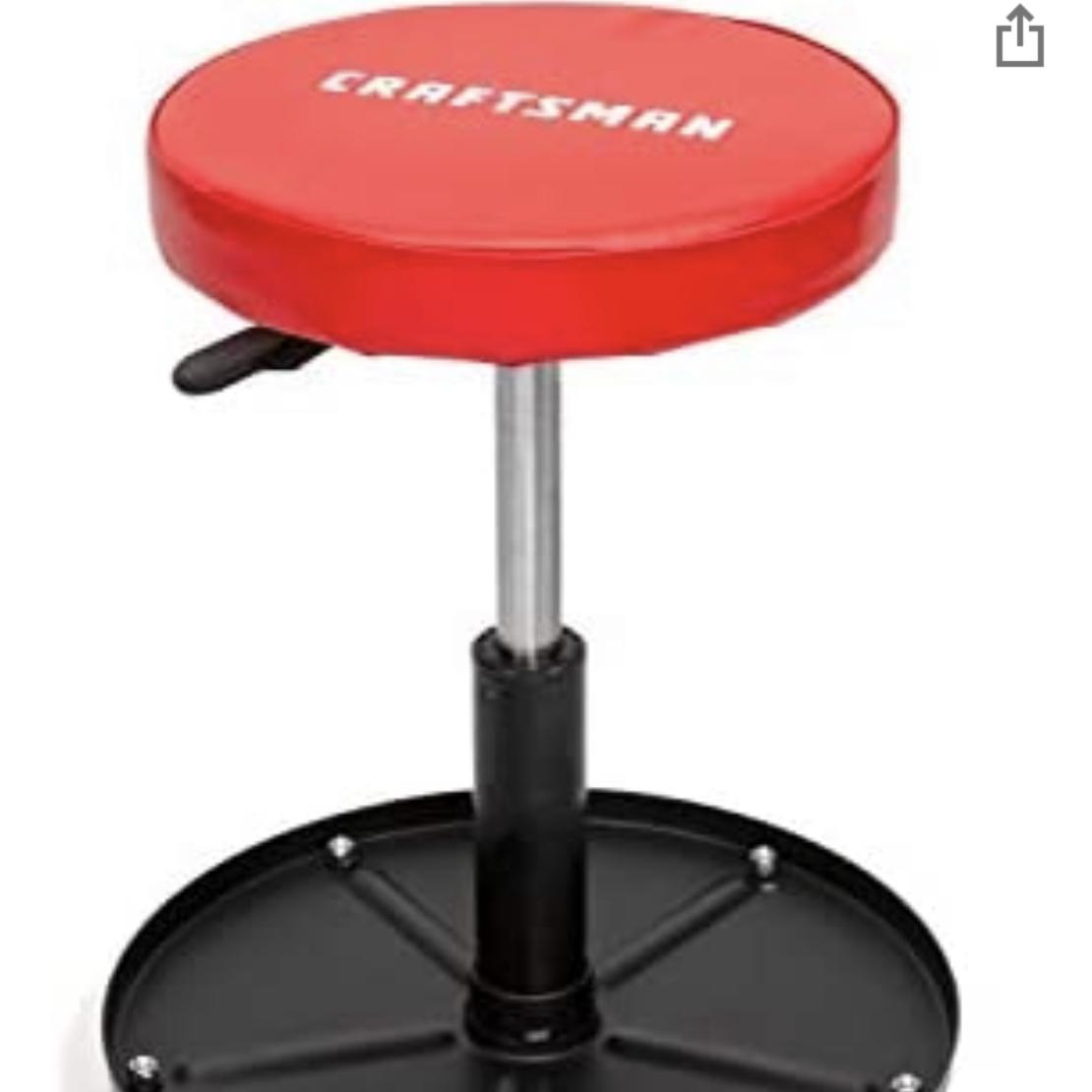 Craftsman Adjustable Height Rolling Creeper Stool with Storage Tray