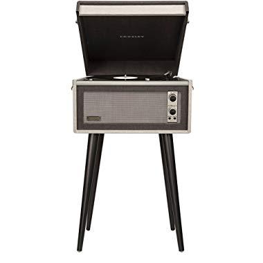 Crosley CR6233D-BK Dansette Bermuda Portable Turntable with Aux-in and Bluetooth, Black