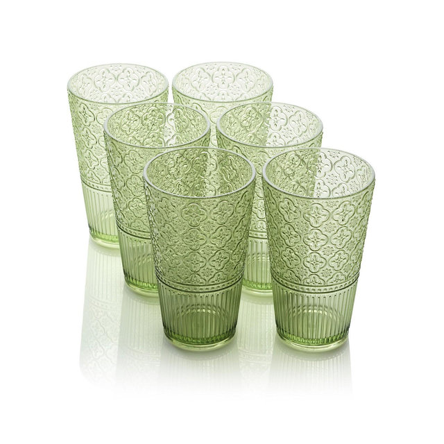Certified International Victoria Acrylic Ice Tea Glasses, Set of 6