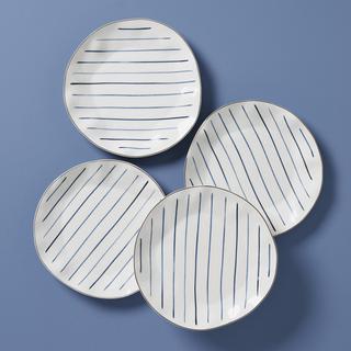 Blue Bay Stripes Dinner Plate, Set of 4