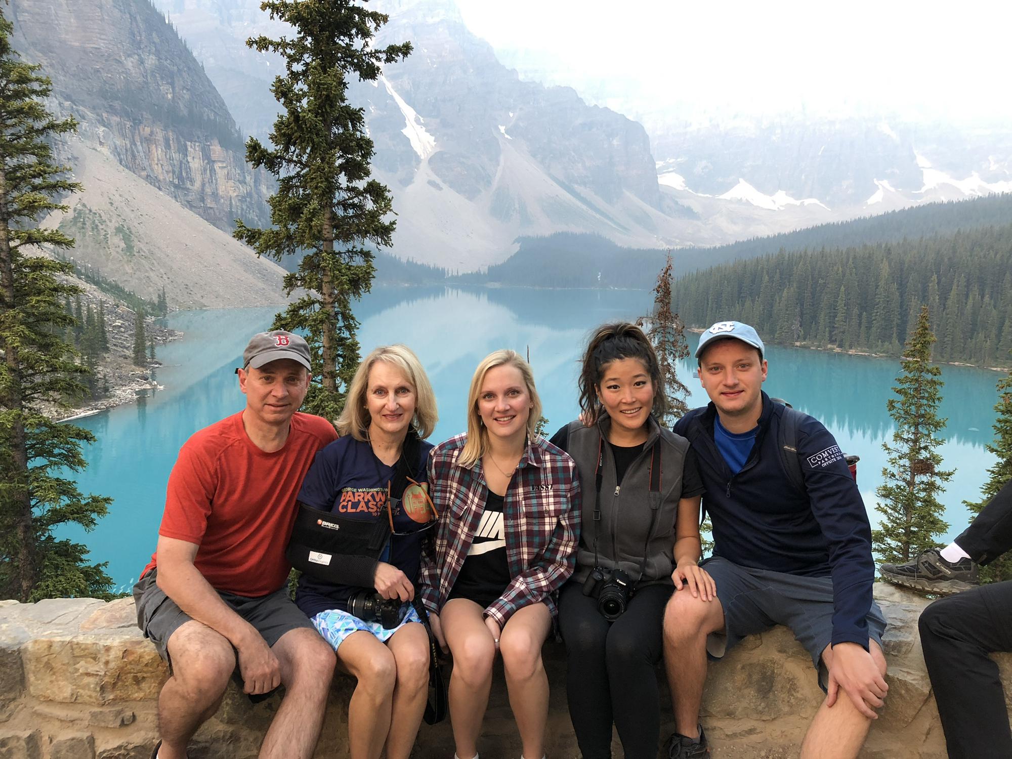 1st time mtg Evan's family - went to Banff and hiked 14 miles :))))