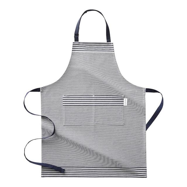 W19 Bay Stripe Apron:Navy Blue