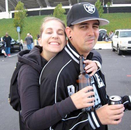 Julia’s first Raiders game (2011)!