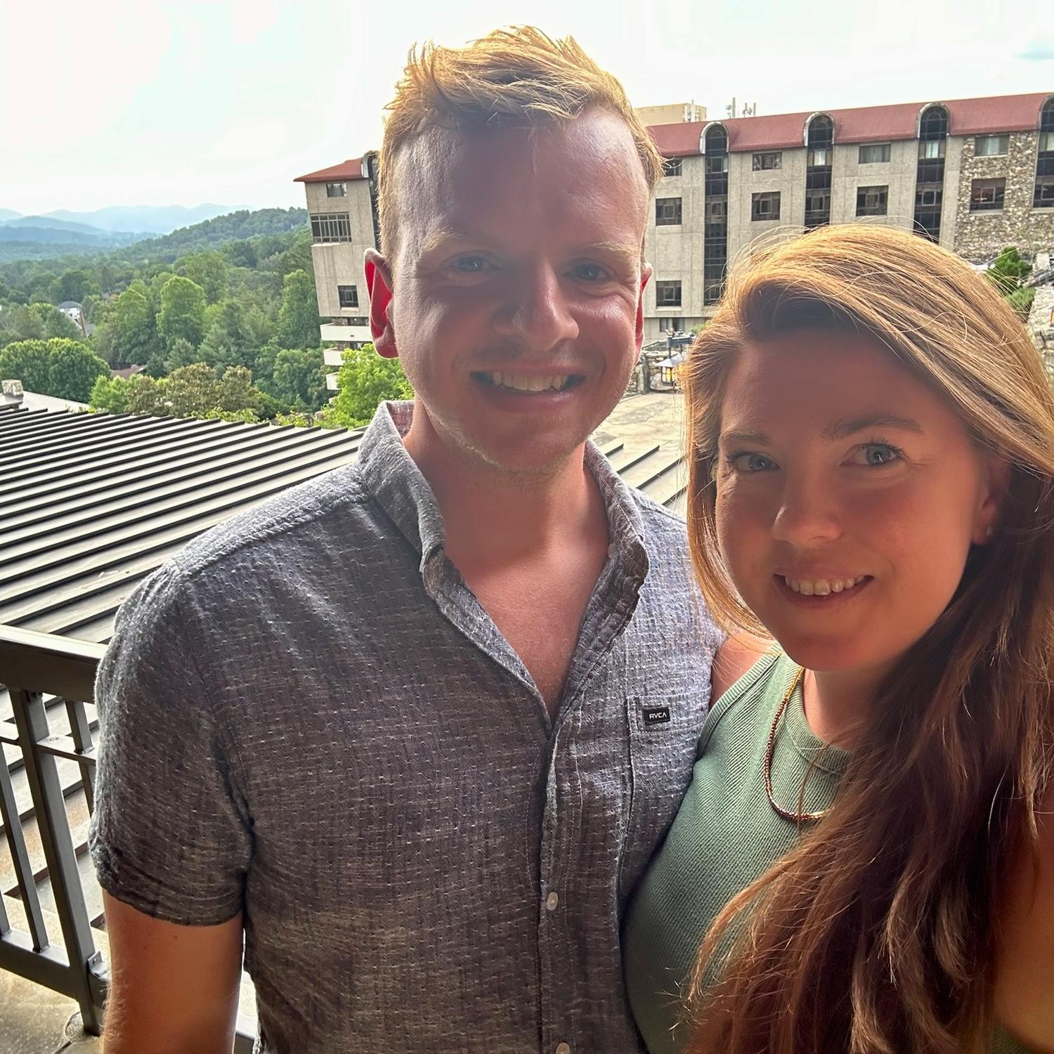 This was taken at The Omni Grove Park Inn during Chelsea and Ryan's second trip to Asheville, North Carolina, for Ryan's birthday in 2024.