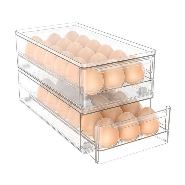 TAYUOO Acrylic Egg Box Transparent 18 and 36 Pack Storage for Refrigerator Kitchen Storage Size: 13.3 * 4.7 * 3.9 inches (1 pack)