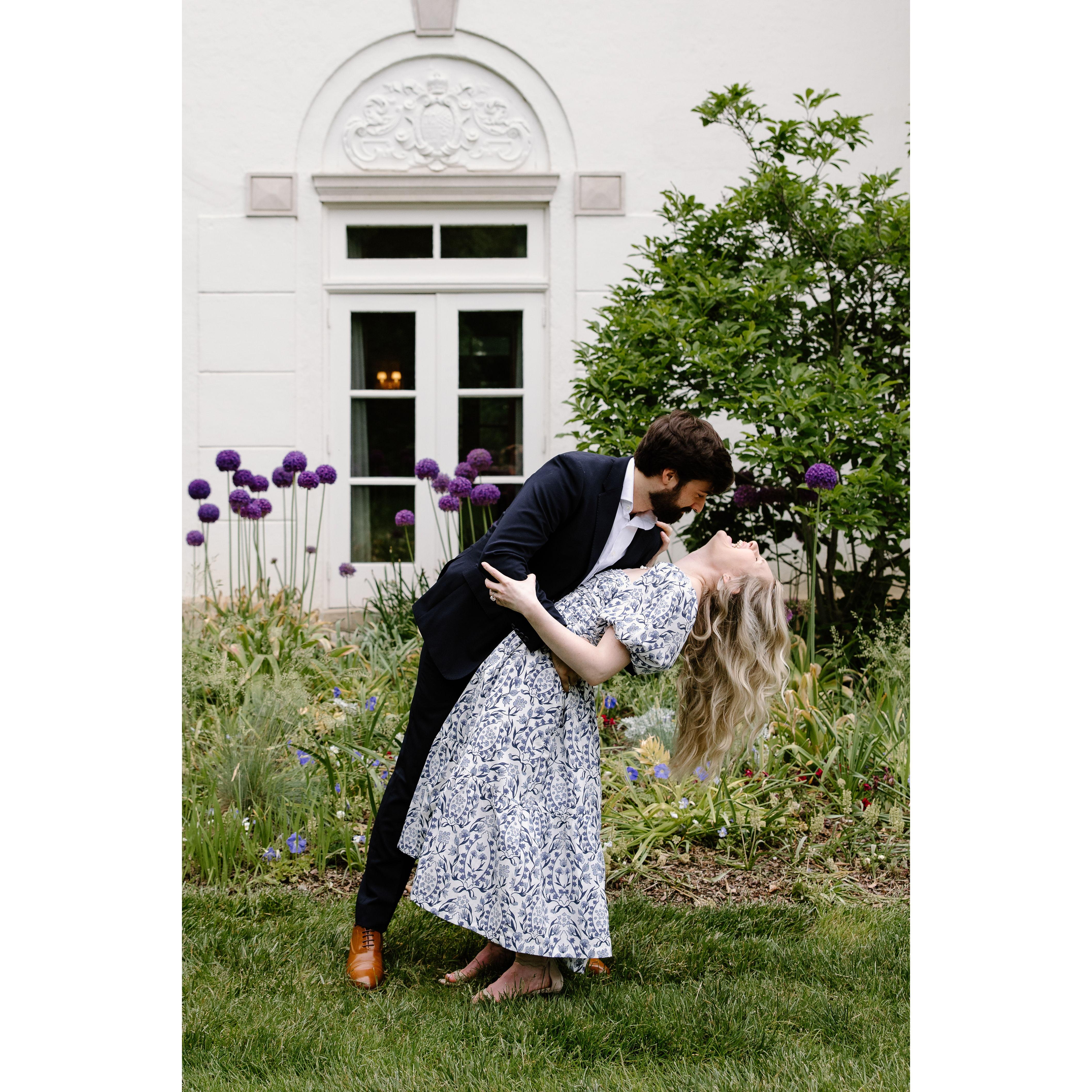 Our engagement photos at Newfields