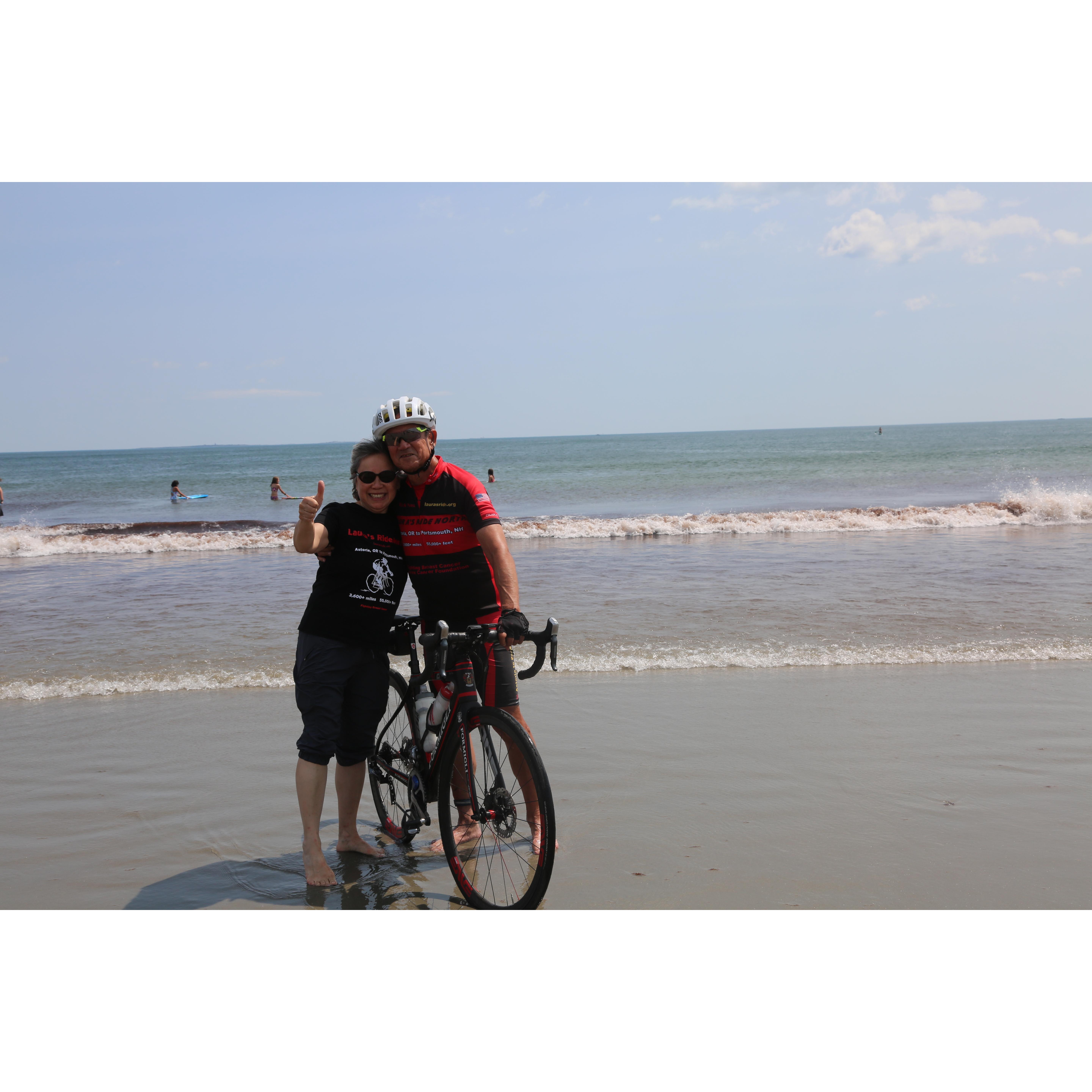 Portsmouth, NH, end of ride that started in Astoria, OR