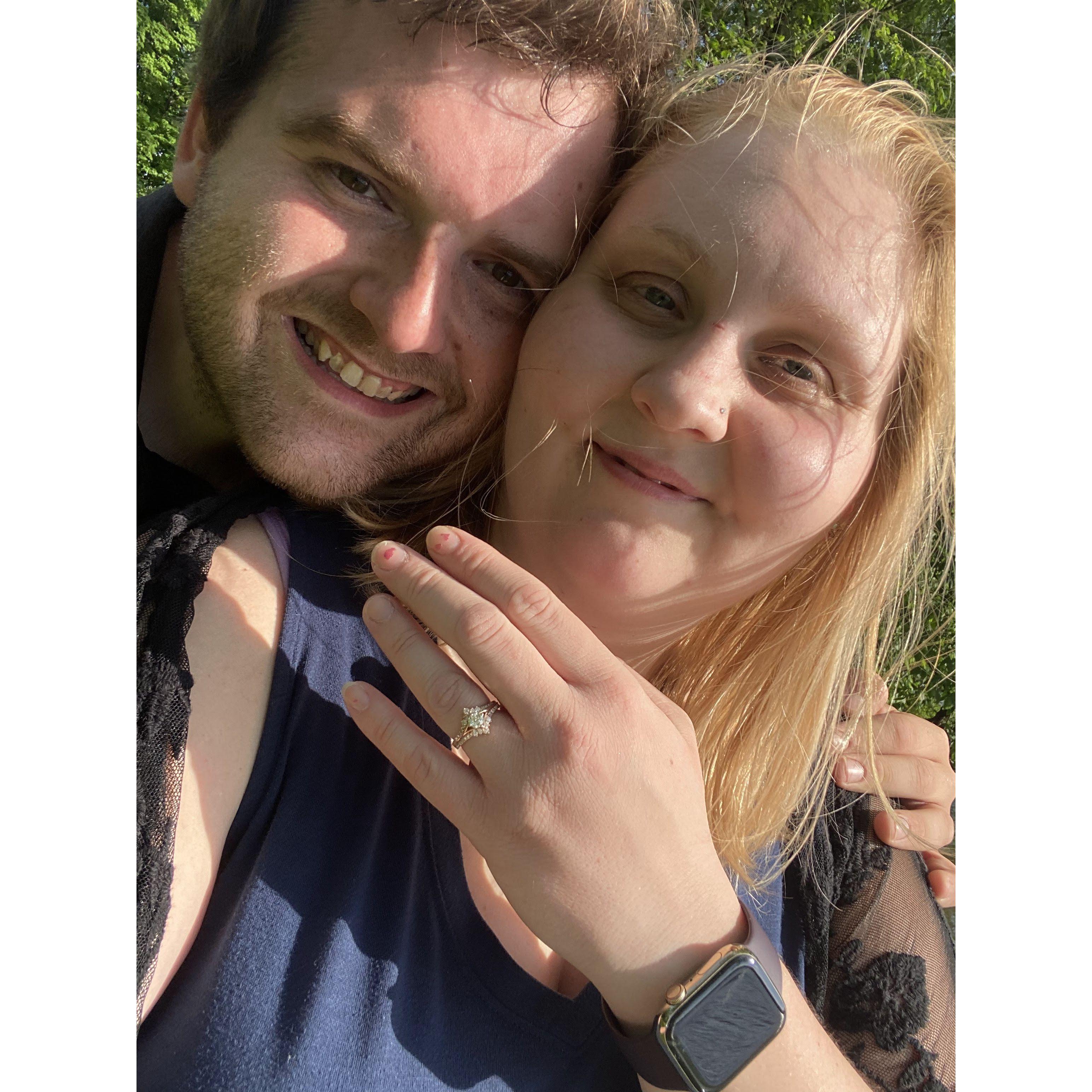 Riverside park. The day Chase popped the question! May 30, 2022