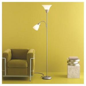 Torchiere Floor Lamp with Task Light Silver - Room Essentials™