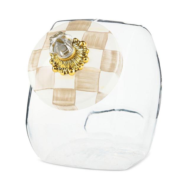 MacKenzie-Childs Cookie Jar with Mocha Check Lid