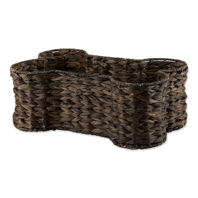 Bone Dry Pet Storage Collection Bone Shape Hyacinth Toy Basket
