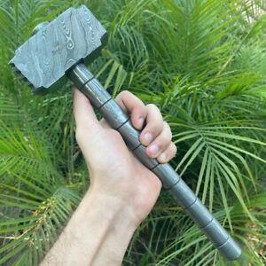 Details about 12.50"ROYAL CUSTOM DAMASCUS STEEL THOR MEAT TENDERIZER & POUNDER HAMMER RK-66