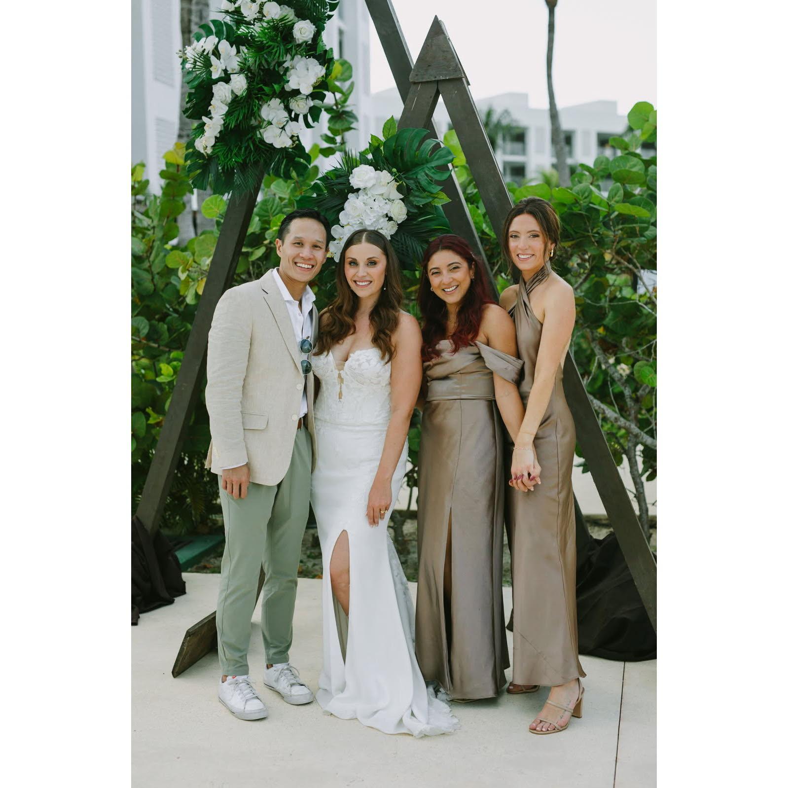 Friends since kindergarten! Now together at Alanna's wedding - December 2024