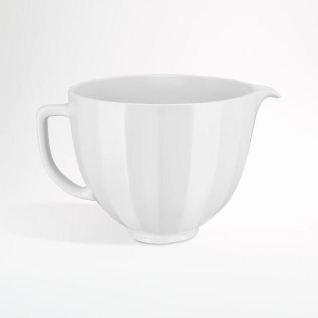 KitchenAid ® Stand Mixer Matte White Shell 5-Quart Ceramic Mixing Bowl with Spout