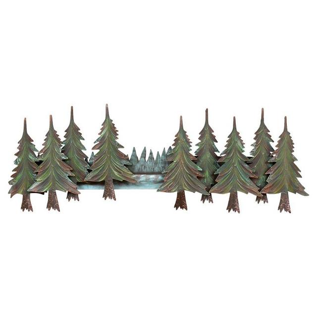 Black Forest Décor Pine Tree Forest Metal Wall Art