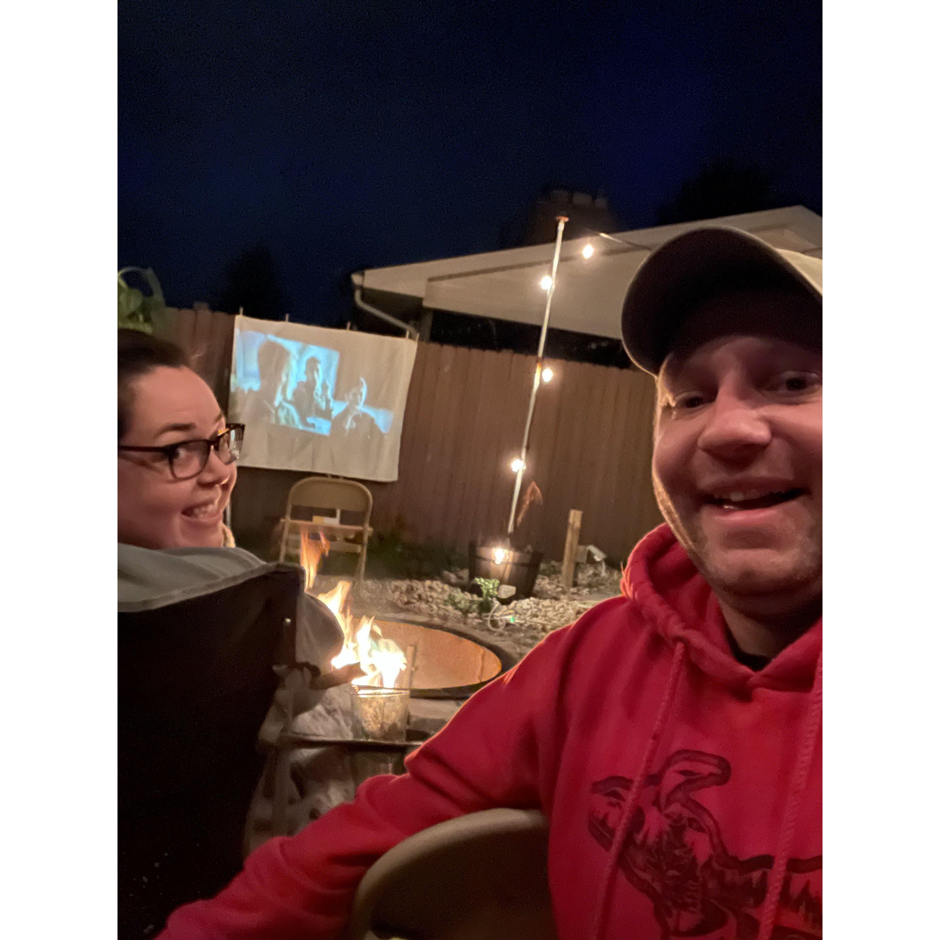 Making our house even more of a home with outdoor movies!