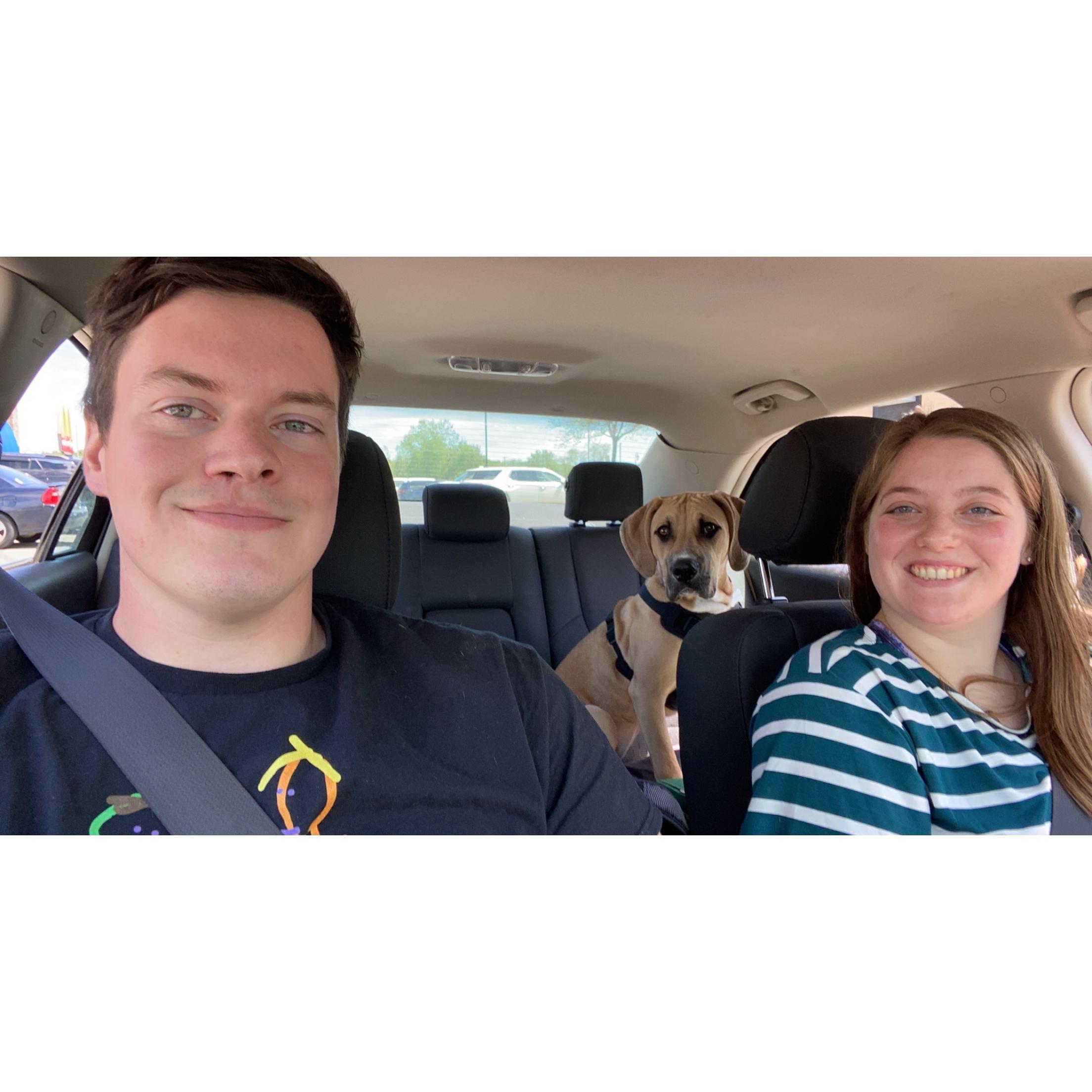 Taking our pup for her first real road trip, Memorial Day 2022.